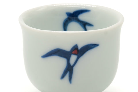 Japanese Teacup - Tiny Birds Guinomi - 50ml