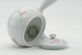 Tezumi — Japanese Kyusu - Floral White Porcelain Arita-yaki Ceramic Filter Teapot - 200ml — side profile showing the spout and handle
