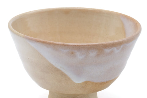 Japanese Matcha Bowl - Beige White Glazed Hagi-yaki Chawan - 400ml