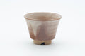 Tezumi — Japanese Teacup - Beige Magenta Drip-Glazed Hagi-yaki Yunomi - 80ml — front view
