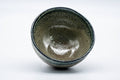 Tezumi — Japanese Matcha Bowl - Beige Blue Hare's Fur Glazed Wan-nari Chawan - 250ml — top-down view of the interior