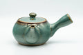 Tezumi — Japanese Kyusu - Green Teal Ceramic Debeso Teapot - 200ml — three-quarter view