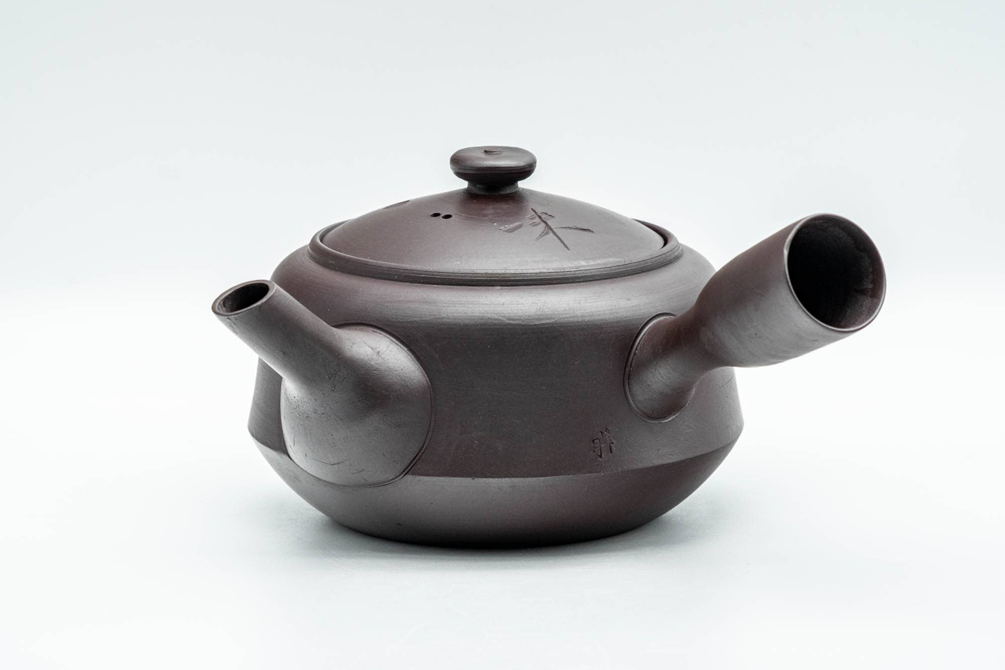 Japanese Kyusu - Large Kanji Engraved Banko-yaki Debeso Teapot - 500ml - Tezumi