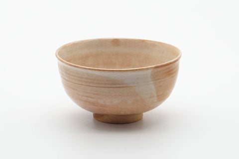 Japanese Matcha Bowl - Abstract Milky Peach Dragonfly Glazed Chawan - 330ml