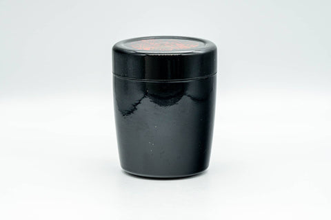 Japanese Chazutsu - Floral Black Lacquer Tea Canister - 200ml - Tezumi