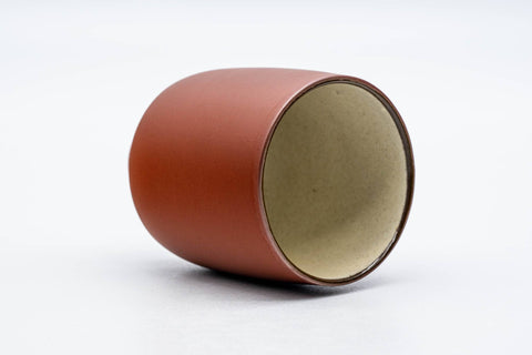 Japanese Teacup - Beige Inner-Glazed Red Shudei Tokoname-yaki Yunomi - 125ml