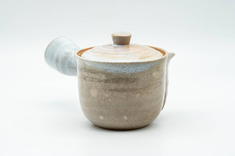 Japanese Kyusu - Beige White Glazed Hagi-yaki Do-ake Teapot - 250ml - Tezumi
