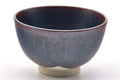 Tezumi — Japanese Matcha Bowl - Brown Glossy Glazed Wan-nari Chawan - 350ml — tipped to show the interior