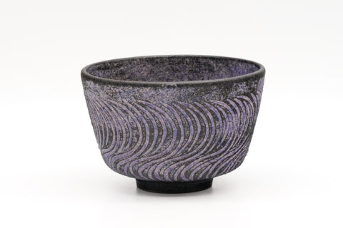 Wavy Purple Kiyomizu-yaki Chawan
