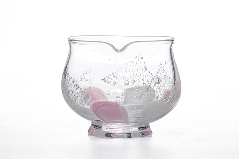 Hana 華 - Pink Glass Spouted Matcha Bowl - 200ml