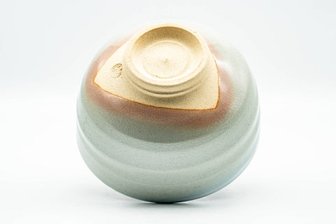 Japanese Matcha Bowl - 天鵬山 Tsubaki Kiln - Beige White Drip-Glazed Hagi-yaki Chawan - 400ml