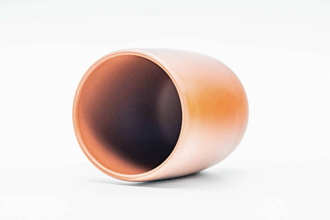 Japanese Teacup - Large Red Shudei Tokoname-yaki Yunomi - 180ml