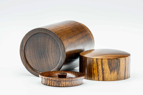 Japanese Chazutsu - Keyaki Zelkova Wooden Tea Canister - 200ml