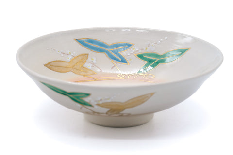 Japanese Matcha Bowl - Green Gold Kyo Summer Chawan - 100ml