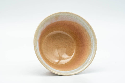 Japanese Teacup - 天鵬山 Tsubaki Kiln - Groovy Hagi-yaki Yunomi - 70ml - Tezumi