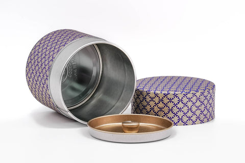 Blue Gold Tessellation Washi Tea Canister - 150g