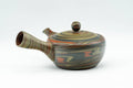 Tezumi — Japanese Kyusu - Nerikomi Tokoname-yaki Debeso Teapot - 250ml — side view showing the spout