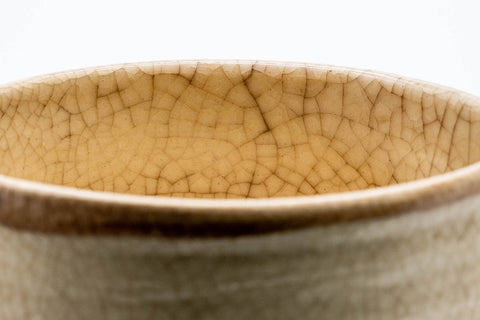 Japanese Matcha Bowl - Floral Cream Shino Glazed Chawan - 300ml