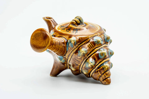 Japanese Kyusu - Crustacean-themed Ceramic Filter Teapot - 200ml
