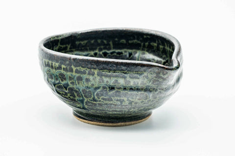 Japanese Katakuchi - Metallic Green Glazed Water Cooler - 200ml