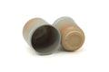 Tezumi — Japanese Teacups - Pair of Meoto Hagi Yunomi - 140ml — three-quarter view