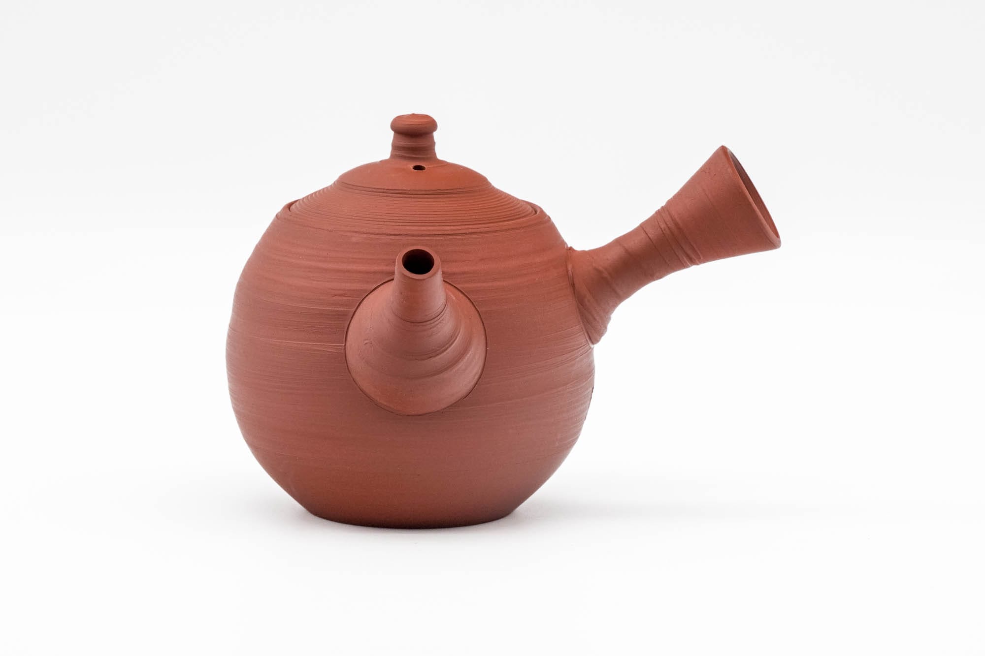 Japanese Kyusu - 村越風月 Murakoshi Fugetsu - Sujihiki Tokoname-yaki Red Shudei Teapot - 250ml