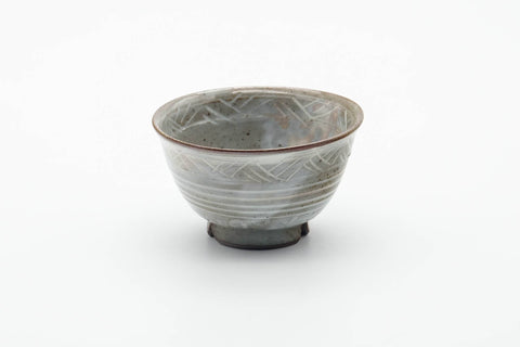 Japanese Teacup - Chrysanthemum Grey Milky Drip-Glazed Kiyomizu-yaki Yumoni - 80ml