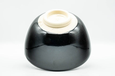 Japanese Matcha Bowl - Azan Tsuji 通次阿山 - Jet Black Gold Bonsai Musicians Kyo-yaki Chawan - 300ml
