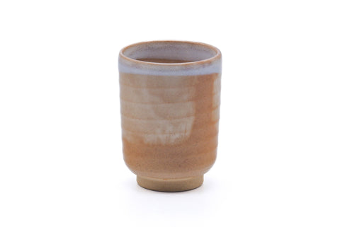 Tezumi — Japanese Teacup - Beige Milky White Hagi-yaki Yunomi - 150ml — front view from another angle