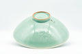 Korean style Goryeo Matcha Bowl - Green Celadon Summer Hira Chawan - 150ml - base view showing the foot