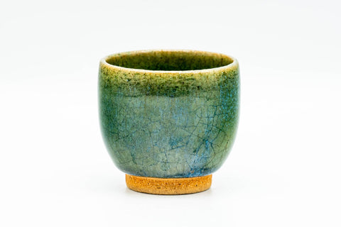 Japanese Teacups - Set of 3 Green Celadon Glazed Guinomi - 40ml