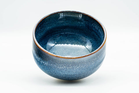 Japanese Matcha Bowl - Blue Hare's Fur Glazed Hantsutsu-gata Chawan - 350ml