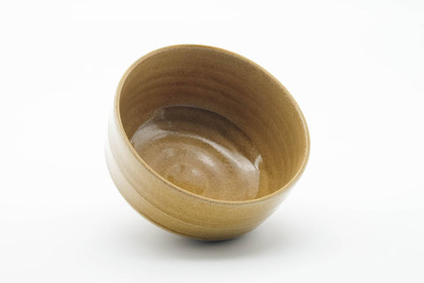 Japanese Matcha Bowl - Green Yellow Glazed Seto-yaki Chawan - 500ml