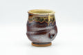 Japanese Teacup - Abstract Brown Yellow Drip-Glazed Wabi-Sabi Yunomi - 130ml - Tezumi