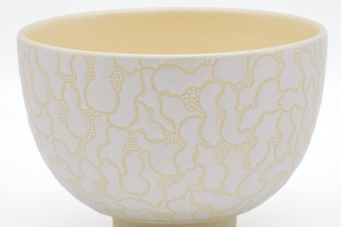 White Sennari Gourds Kiyomizu-yaki Chawan