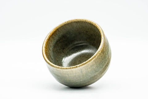 Japanese Teacup - Green Yellow Hare's Fur Glazed Yunomi - 110ml