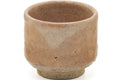 Tezumi — Japanese Teacup - Beige White Drip-Glazed Hagi Yunomi - 80ml — tipped to show the interior