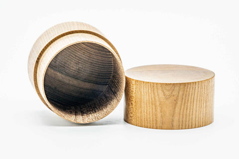 Japanese Natsume - Cylindrical Nakatsugi Wooden Matcha Tea Caddy - 120ml