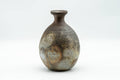 Japanese Hanaire - Textured Bizen-yaki Tea Ceremony Vase - front view with narrow neck