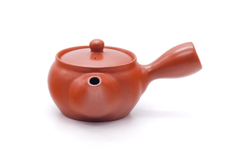 Japanese Kyusu - Flower Engraved Tokoname Mesh Teapot - 410ml