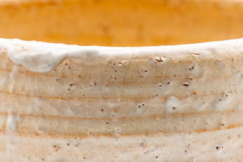 Beige White Hagi Chawan