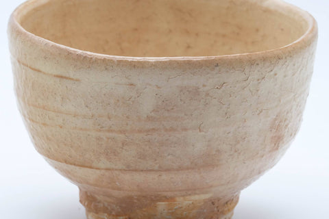 Japanese Matcha Bowl - 梅田陶楽 Umeda Touraku - Biwa-iro Glazed Ido-gata Hagi-yaki Chawan - 300ml