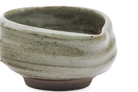 Japanese Yuzamashi - Dark Green Glazed Handleless Katakuchi - 90ml