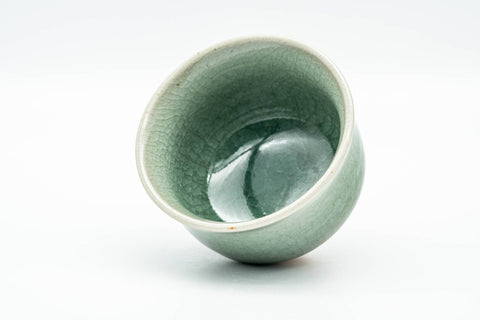 Japanese Teacup - Crazed Celadon Green Yunomi - 120ml - Tezumi