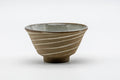 Tezumi — Japanese Teacup - Brown Spiraling Sage Interior Glazed Yunomi - 100ml — front view from another angle