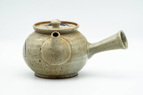 Japanese Kyusu - Blue Floral Karatsu-yaki Do-ake Teapot - 450ml - Tezumi
