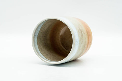 Japanese Teacup - Beige Pink White Weathered Hagi-yaki Yunomi - 160ml