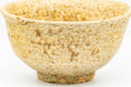 Japanese Matcha Bowl - Earthy Textured Hatazori-gata Chawan - 300ml - side view showing the flared rim