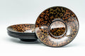 Japanese Chataku - Set of 5 唐塗 Kara-nuri Urushi Lacquerware Tea Saucers - Tezumi