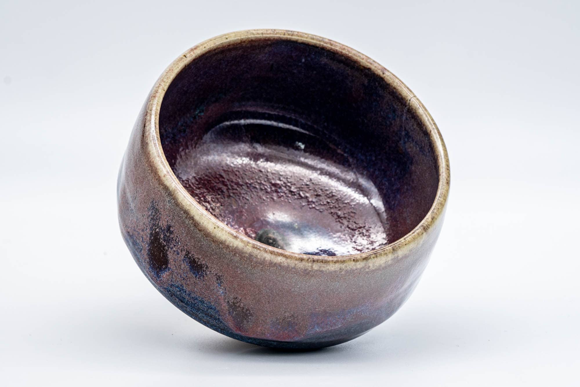 Japanese Matcha Bowl - 龍山 Tatsuyama - 里山窯 Satoyama Kiln - Yohen Cinnabar Glazed Chawan - 400ml